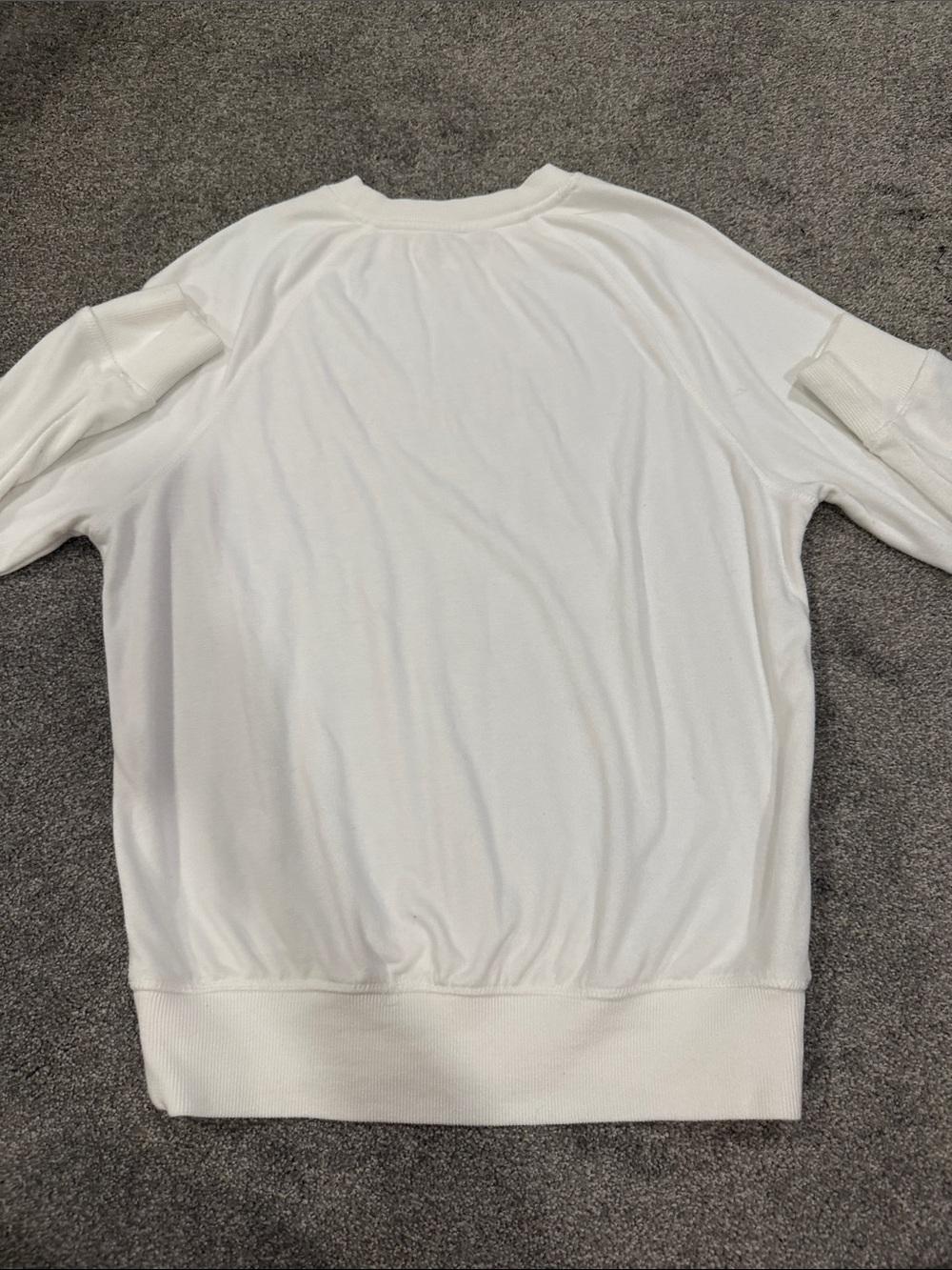 Spiritual Gangster White Crewneck Sweatshirt with Pink Script - Picture 3 of 3